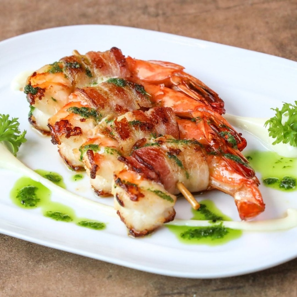 Bacon Wrapped Prawns